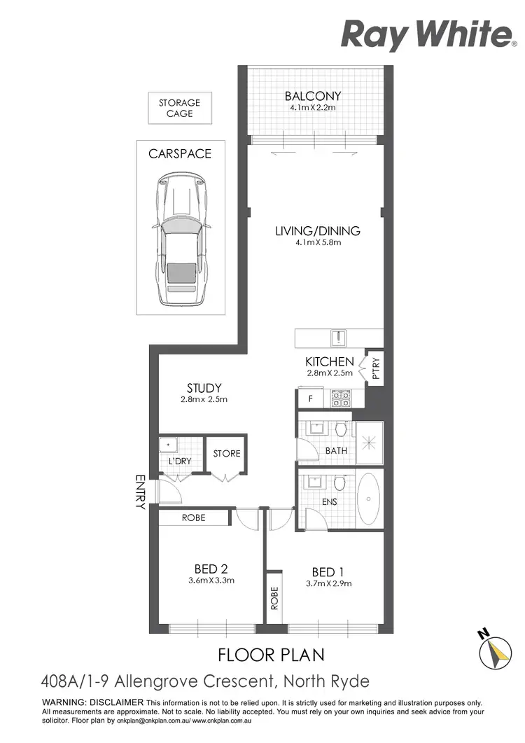 Floorplan of Homely apartment listing, 408A/1-9 Allengrove Crescent, North Ryde NSW 2113