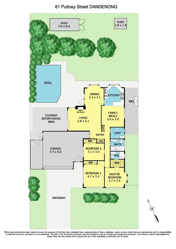 Floorplan of Homely house listing, 61 Pultney Street, Dandenong VIC 3175