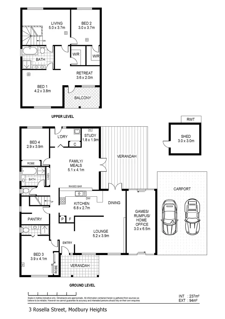 Floorplan of Homely house listing, 3 Rosella Street, Modbury Heights SA 5092