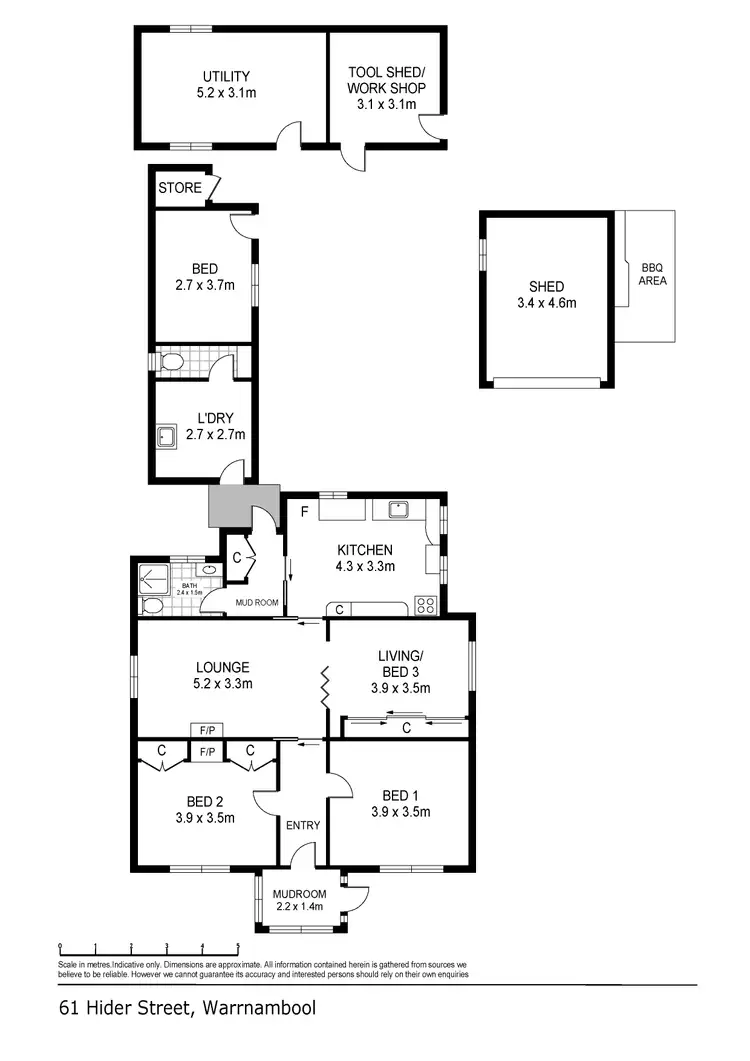 Floorplan of Homely house listing, 61 Hider Street, Warrnambool VIC 3280