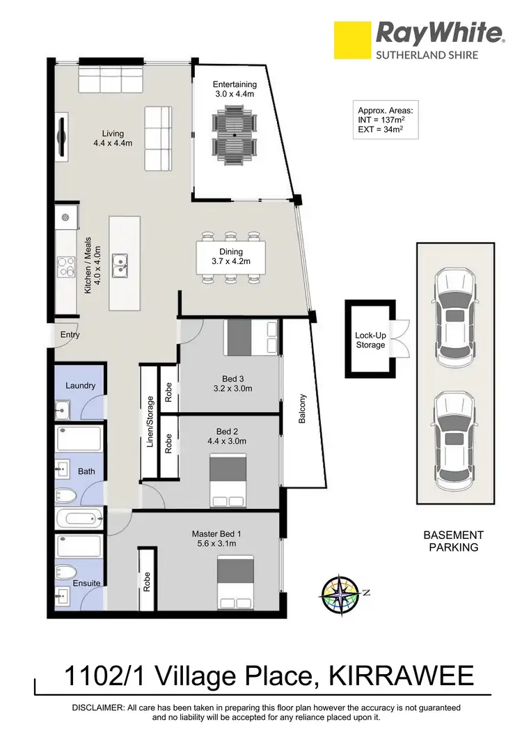 Floorplan of Homely unit listing, 1102/1 Village Place, Kirrawee NSW 2232