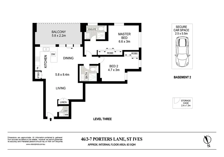 Floorplan of Homely apartment listing, 46/3-7 Porters Lane, St Ives NSW 2075