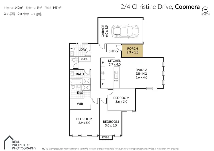 Floorplan of Homely semi-detached listing, 1 & 2/4 Christine Drive, Coomera QLD 4209