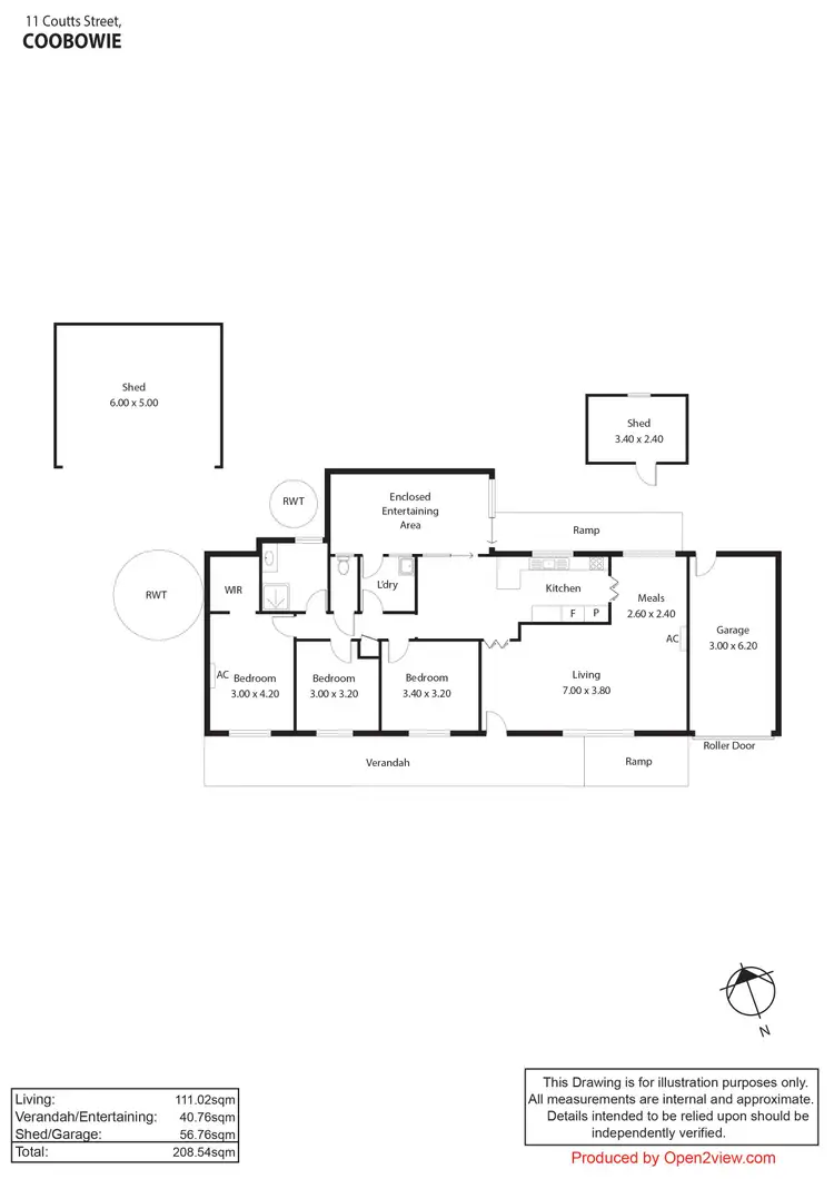 Floorplan of Homely house listing, 11 Coutts Street, Coobowie SA 5583