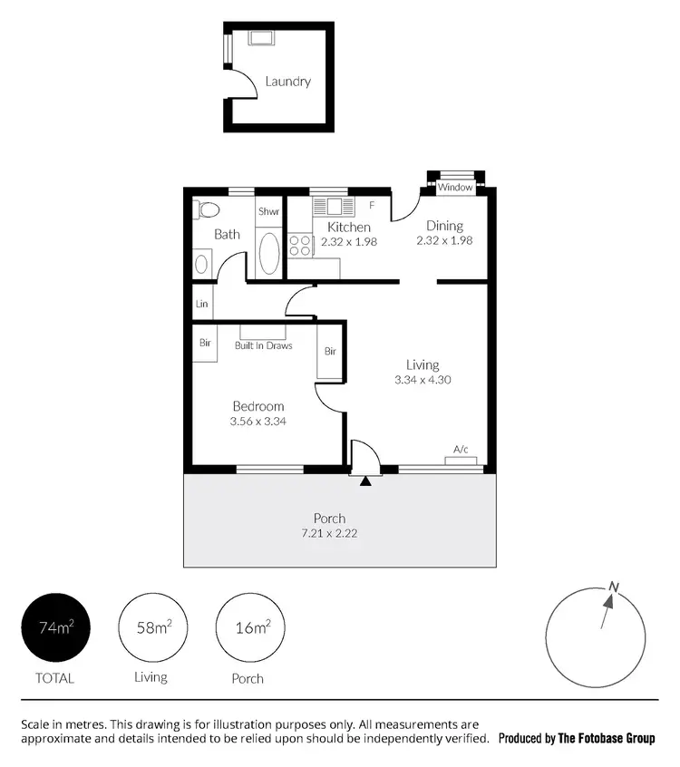 Floorplan of Homely unit listing, 6/14 Kyle Street, Glenside SA 5065
