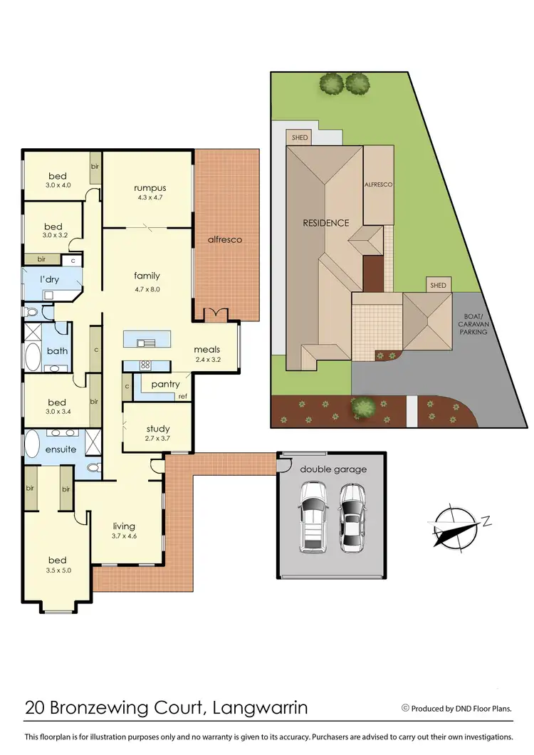 Floorplan of Homely house listing, 20 Bronzewing Court, Langwarrin VIC 3910