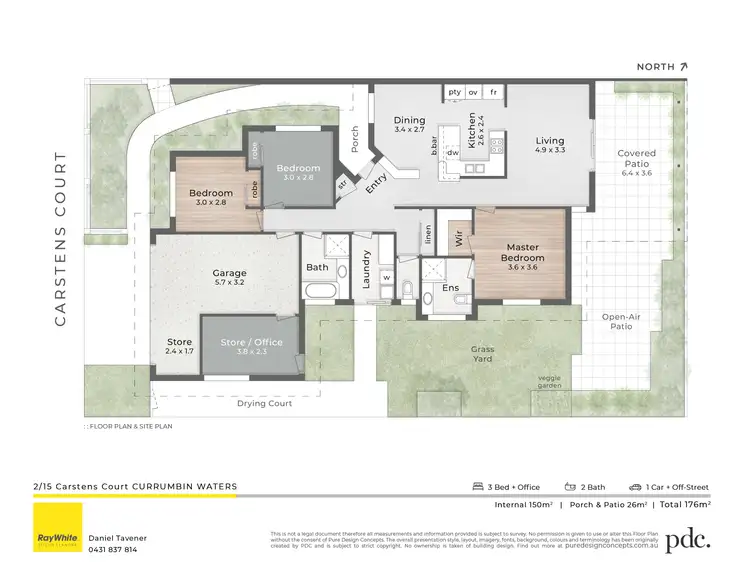 Floorplan of Homely semi-detached listing, 2/15 Carstens Court, Currumbin Waters QLD 4223
