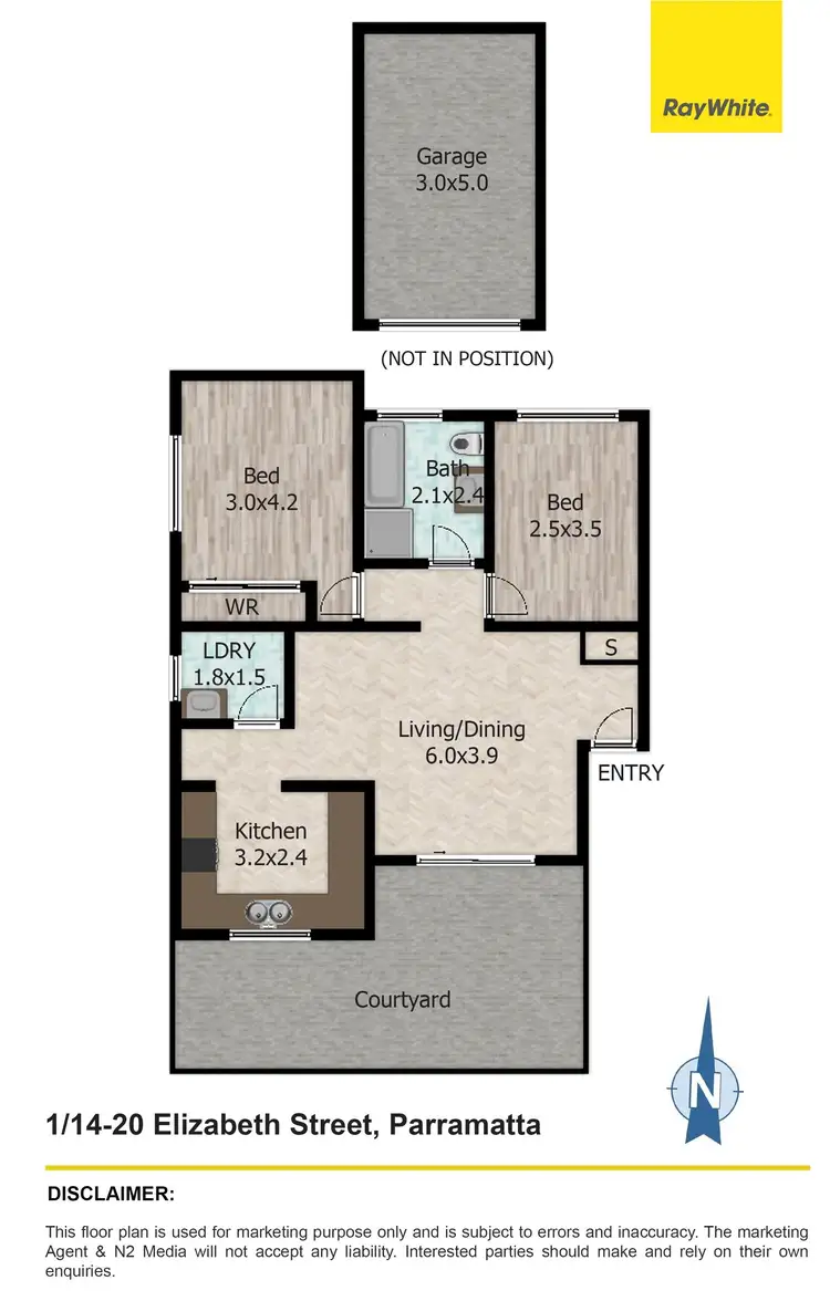 Floorplan of Homely unit listing, 1/14-20 Elizabeth Street, Parramatta NSW 2150