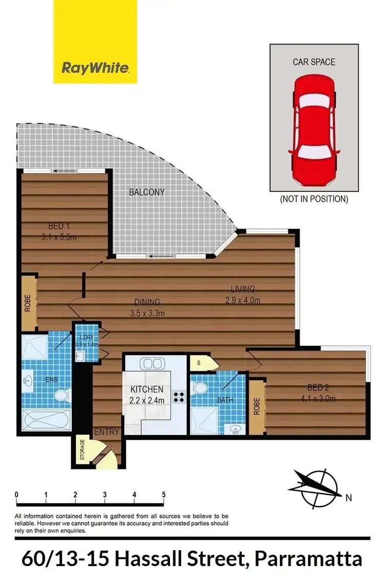 Floorplan of Homely apartment listing, 60/13-15 Hassall Street, Parramatta NSW 2150