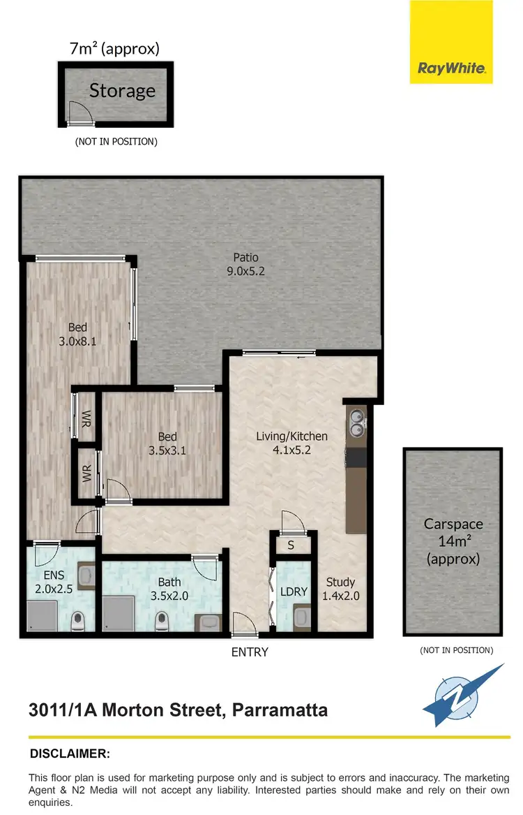 Floorplan of Homely apartment listing, 3011/1A Morton Street, Parramatta NSW 2150