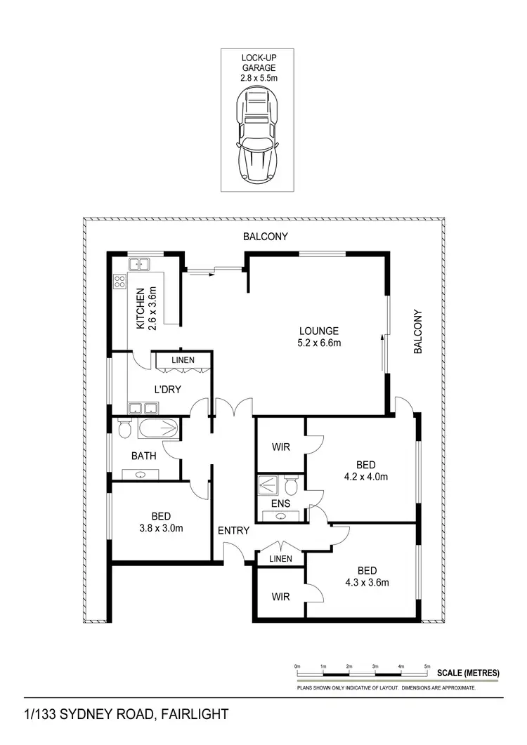 Floorplan of Homely unit listing, 1/133 Sydney Road, Fairlight NSW 2094
