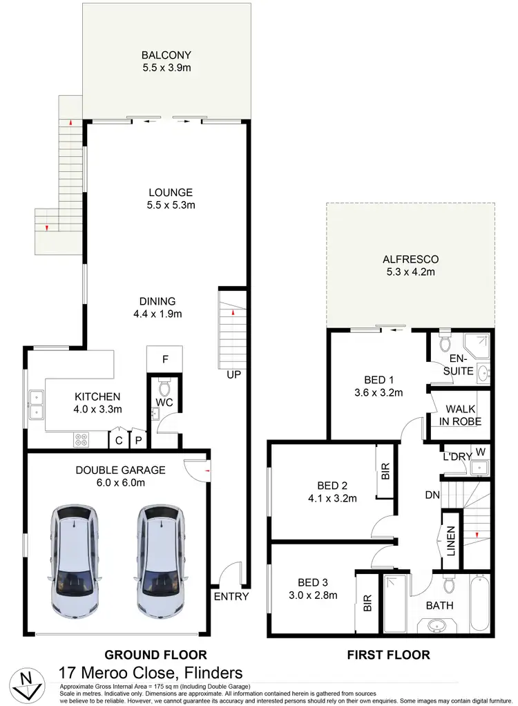 Floorplan of Homely house listing, 17 Meroo Close, Flinders NSW 2529