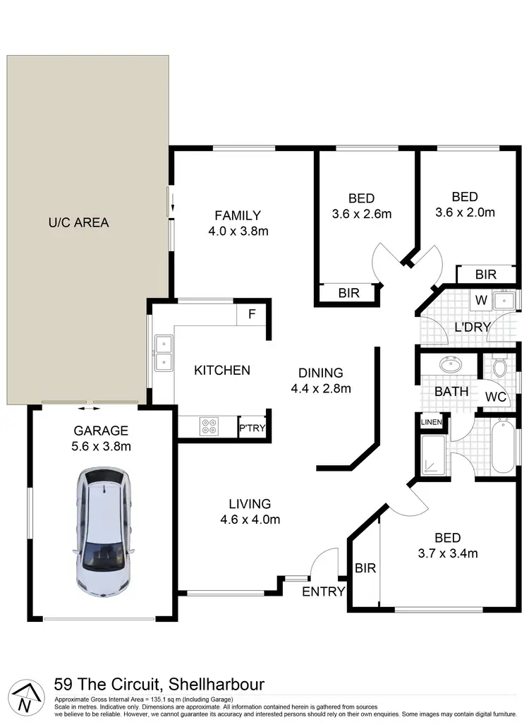 Floorplan of Homely house listing, 59 The Circuit, Shellharbour NSW 2529