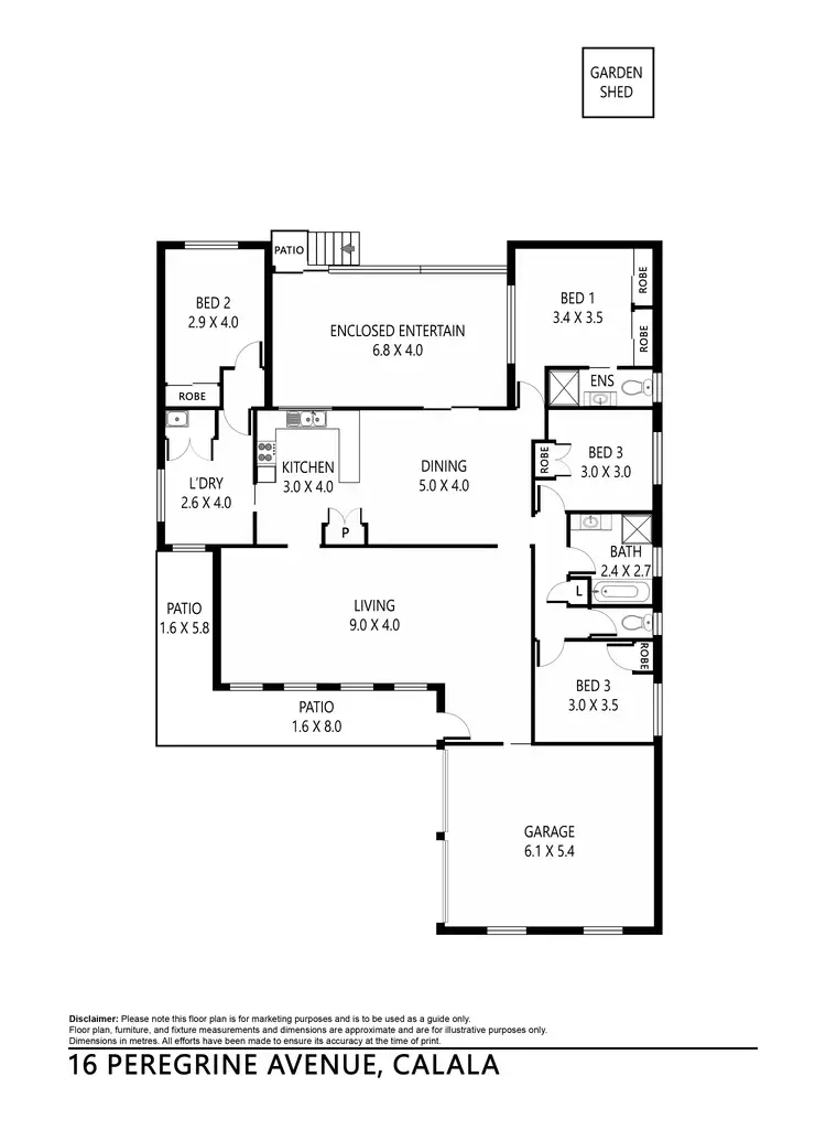 Floorplan of Homely house listing, 16 Peregrine Avenue, Tamworth NSW 2340