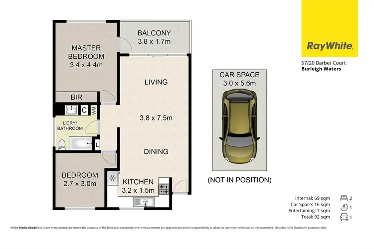 Floorplan of Homely apartment listing, 57/20-24 Barbet Place, Burleigh Waters QLD 4220