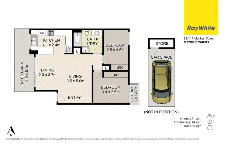 Floorplan of Homely apartment listing, 31/111-123 Markeri Street, Mermaid Waters QLD 4218