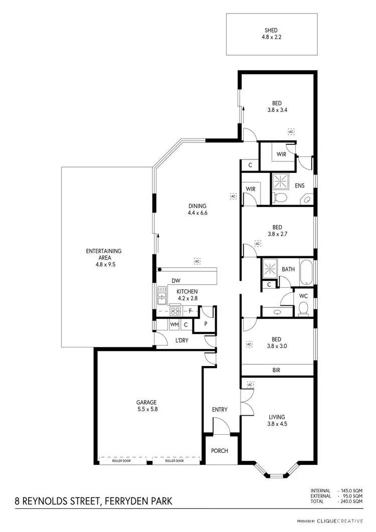 Floorplan of Homely house listing, 8 Reynolds Street, Ferryden Park SA 5010