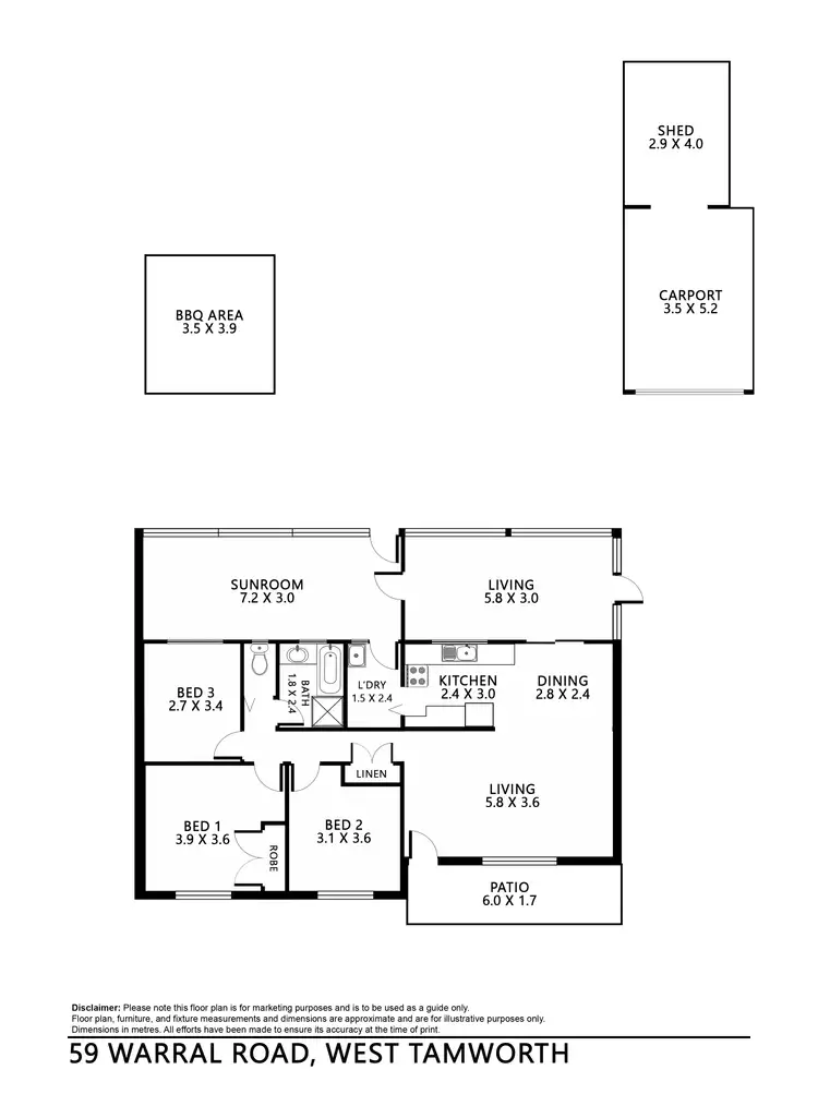 Floorplan of Homely house listing, 59 Warral Road, Tamworth NSW 2340