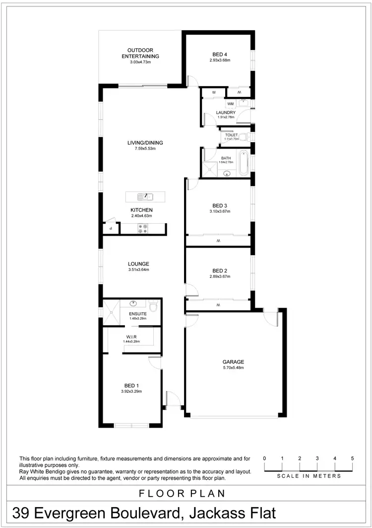 Floorplan of Homely house listing, 39 Evergreen Boulevard, Jackass Flat VIC 3556