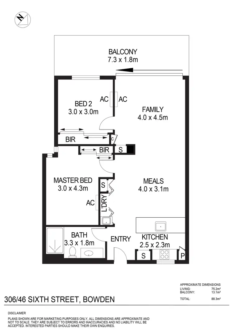 Floorplan of Homely house listing, 303/46 Sixth Street, Bowden SA 5007