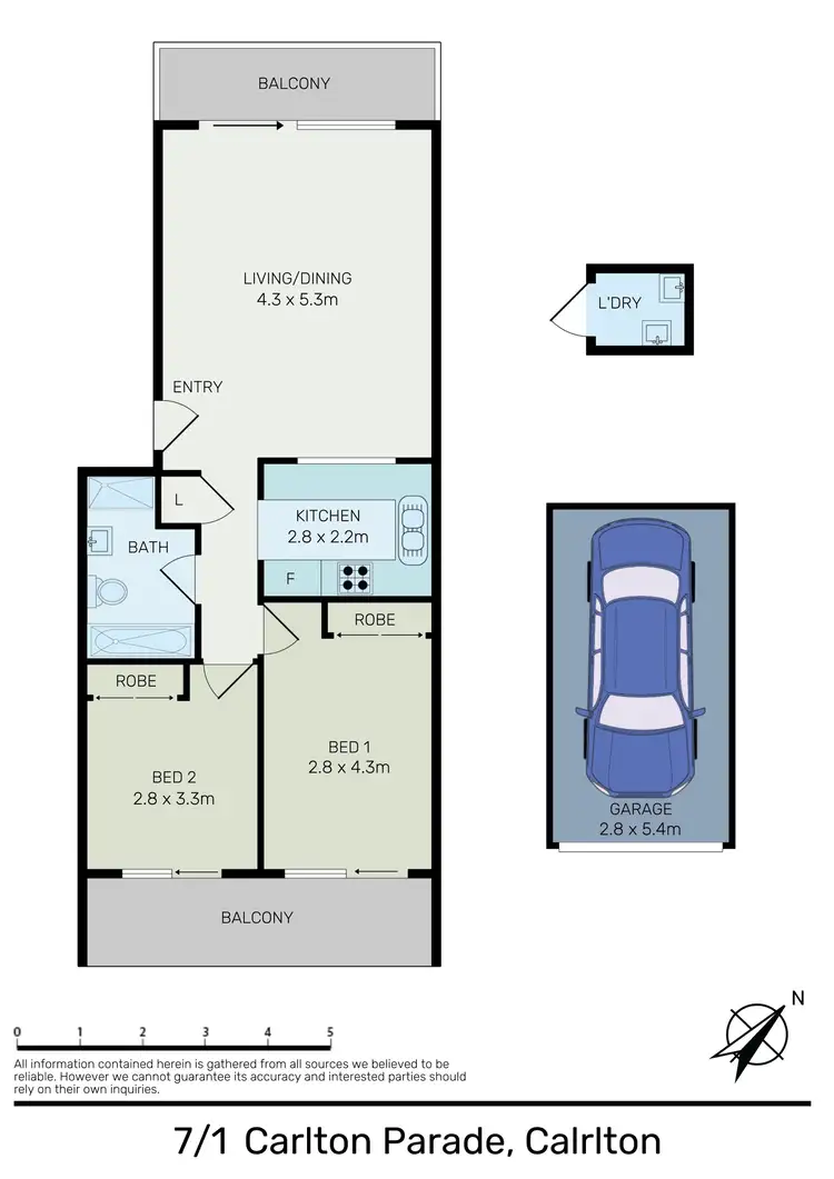 Floorplan of Homely unit listing, 7/1 Carlton Parade, Carlton NSW 2218