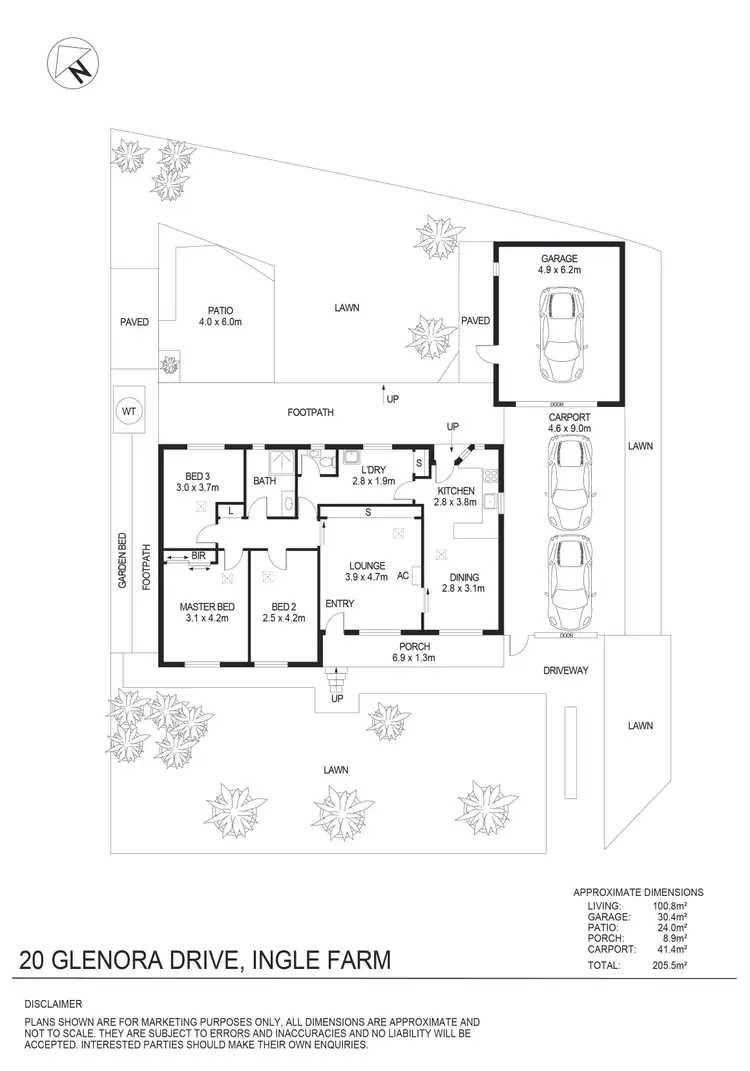 Floorplan of Homely house listing, 20 Glenora Drive, Ingle Farm SA 5098