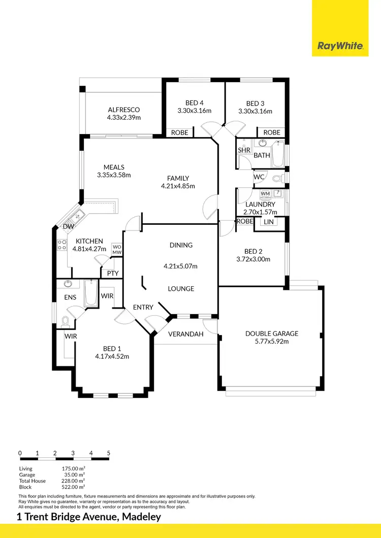 Floorplan of Homely house listing, 1 Trent Bridge Avenue, Madeley WA 6065