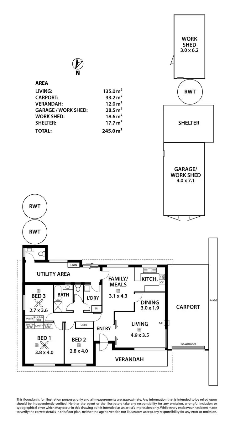 Floorplan of Homely house listing, 12 Doecke Road, Murray Bridge SA 5253