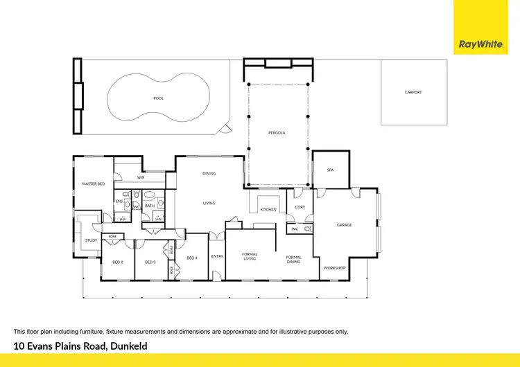 Floorplan of Homely rural property listing, 10 Evans Plains Road, Dunkeld NSW 2795