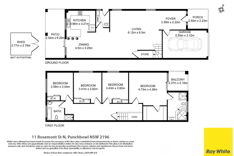 Floorplan of Homely semi-detached listing, 11 Rosemont St North, Punchbowl NSW 2196