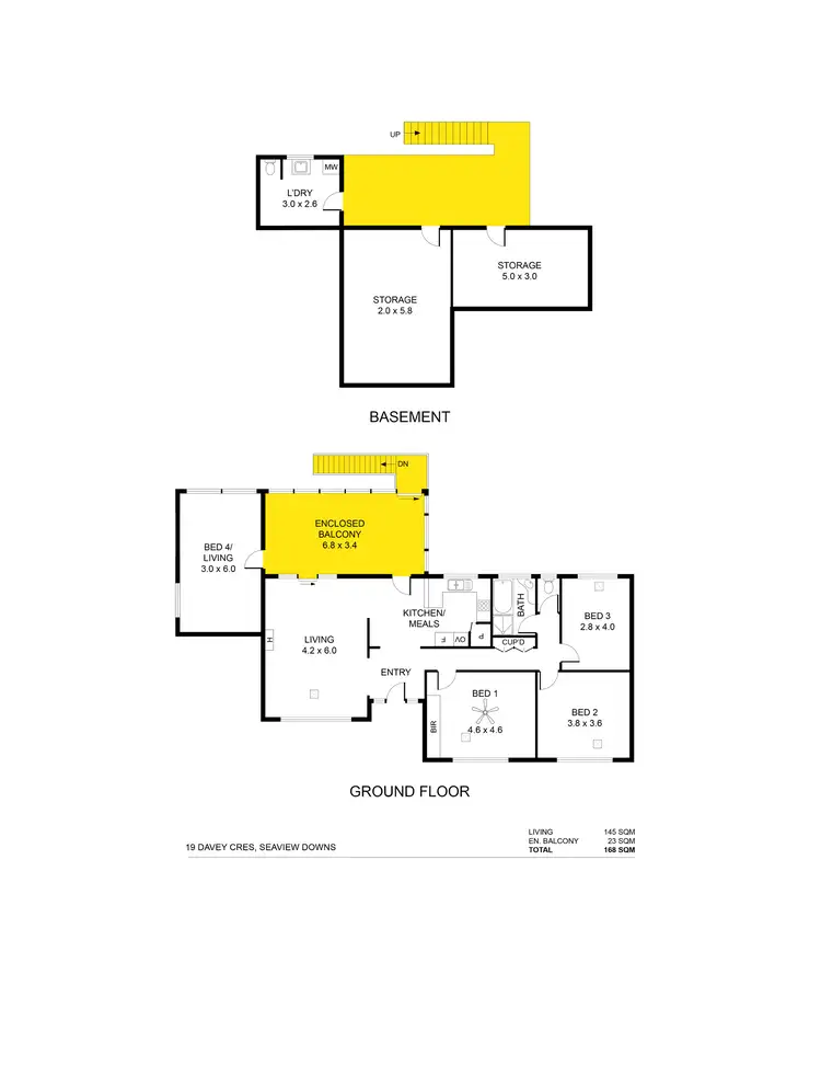 Floorplan of Homely house listing, 19 Davey Crescent, Seaview Downs SA 5049