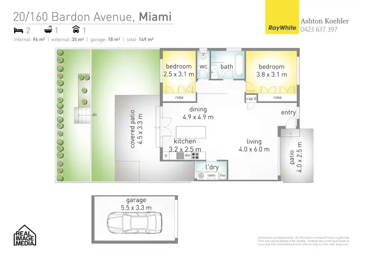 Floorplan of Homely apartment listing, 20/160 Bardon Avenue, Miami QLD 4220