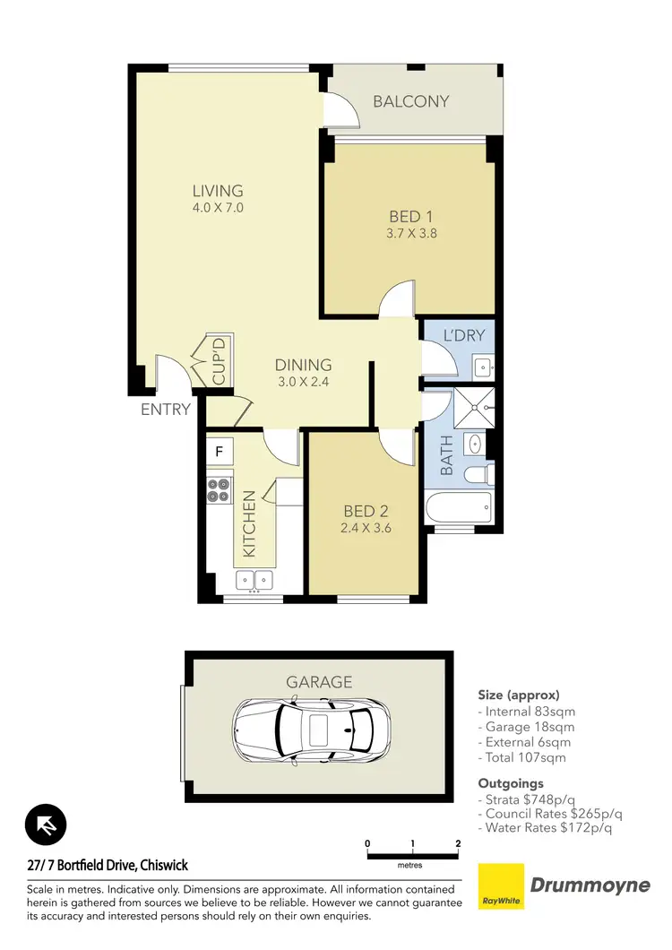 Floorplan of Homely apartment listing, 27/7 Bortfield Drive, Chiswick NSW 2046