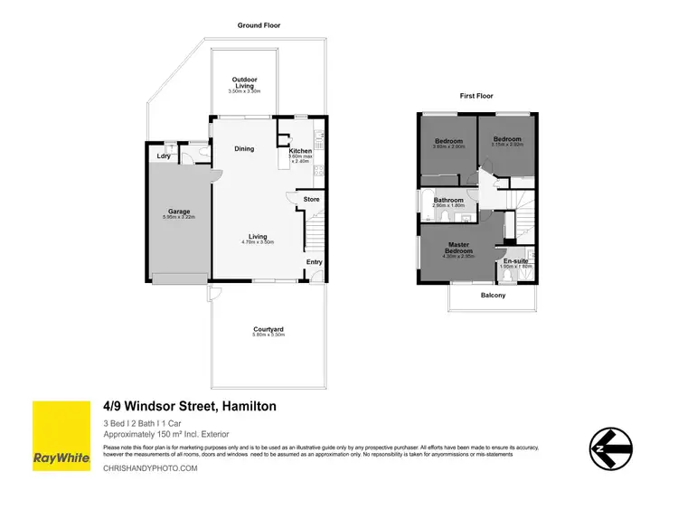Floorplan of Homely townhouse listing, 4/9 Windsor Street, Hamilton QLD 4007