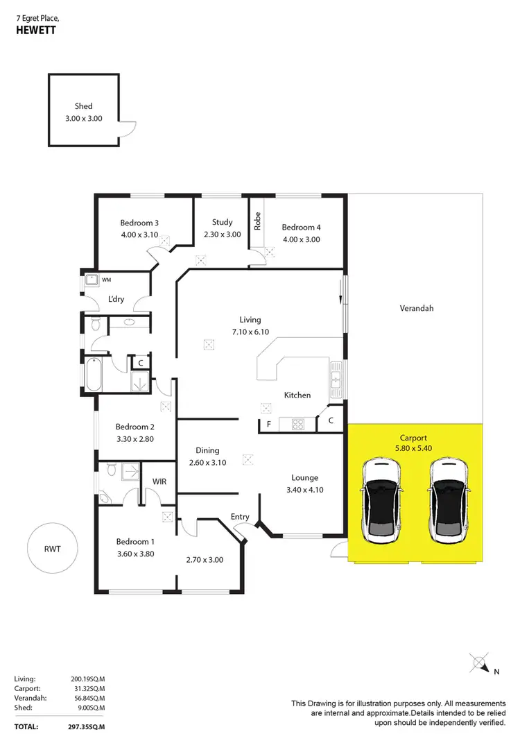 Floorplan of Homely house listing, 7 Egret Place, Hewett SA 5118