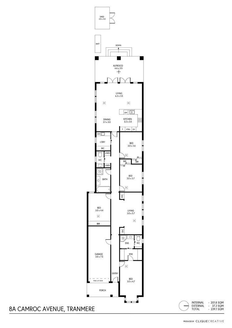 Floorplan of Homely house listing, 8a Camroc Avenue, Tranmere SA 5073