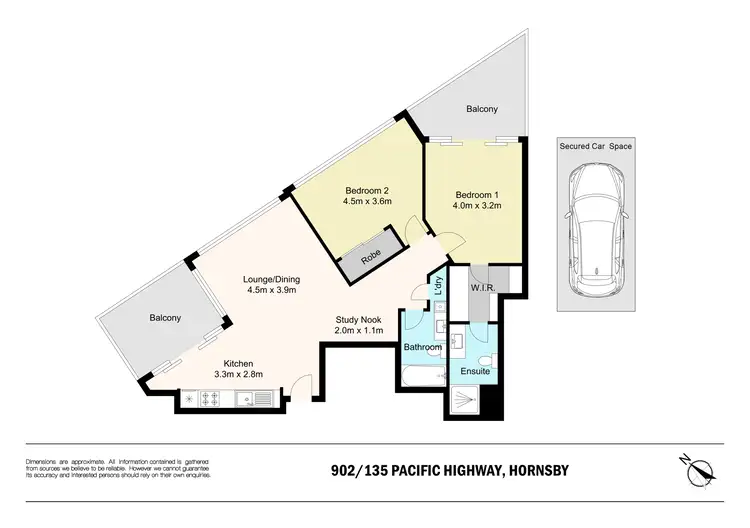 Floorplan of Homely apartment listing, 902/135-137 Pacific Highway, Hornsby NSW 2077