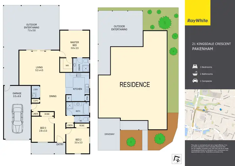 Floorplan of Homely house listing, 21 Kingsdale Crescent, Pakenham VIC 3810