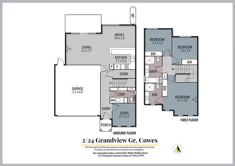 Floorplan of Homely townhouse listing, 2/24 Grandview Grove, Cowes VIC 3922