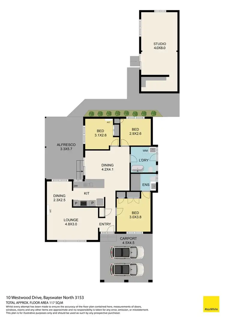 Floorplan of Homely house listing, 10 Westwood Drive, Bayswater North VIC 3153