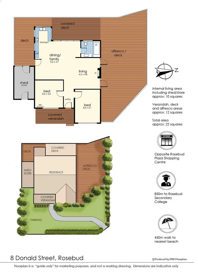 Floorplan of Homely house listing, 8 Donald Street, Rosebud VIC 3939