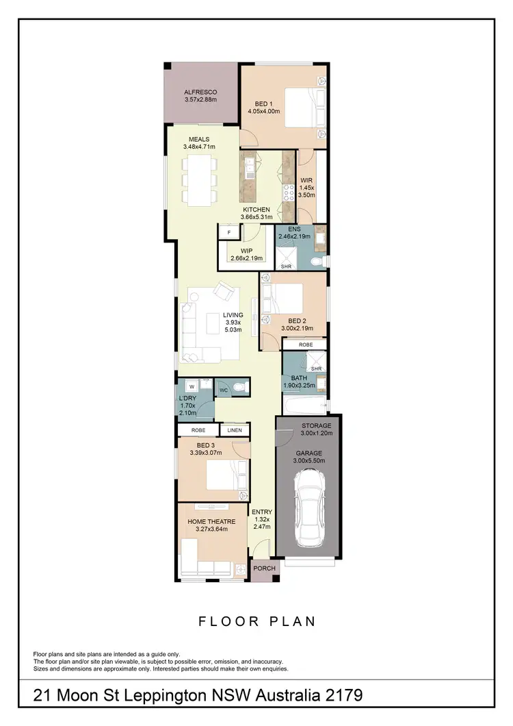 Floorplan of Homely house listing, 21 Moon Street, Leppington NSW 2179