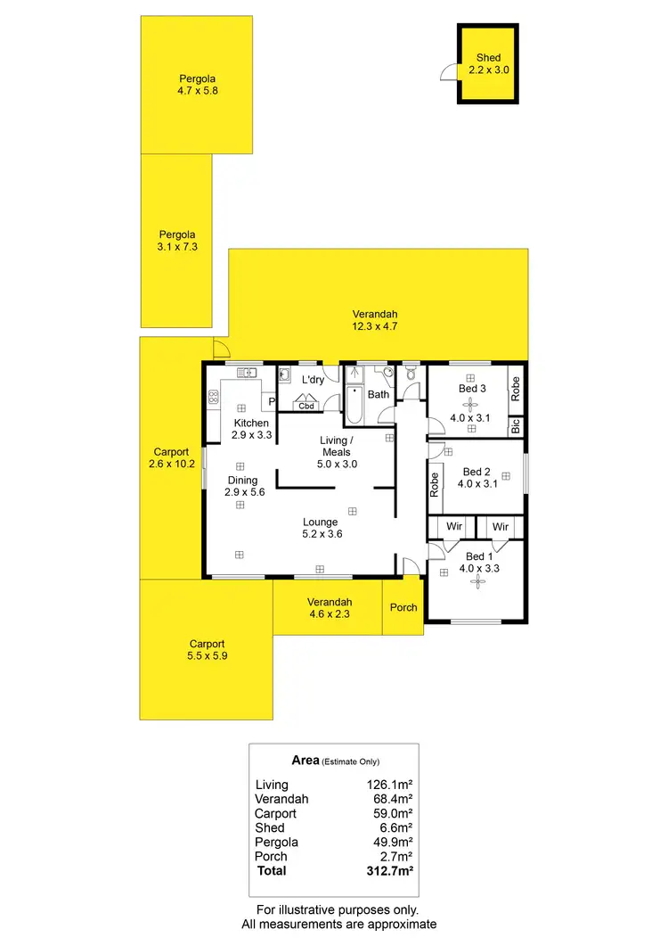 Floorplan of Homely house listing, 87 Eyre Crescent, Valley View SA 5093