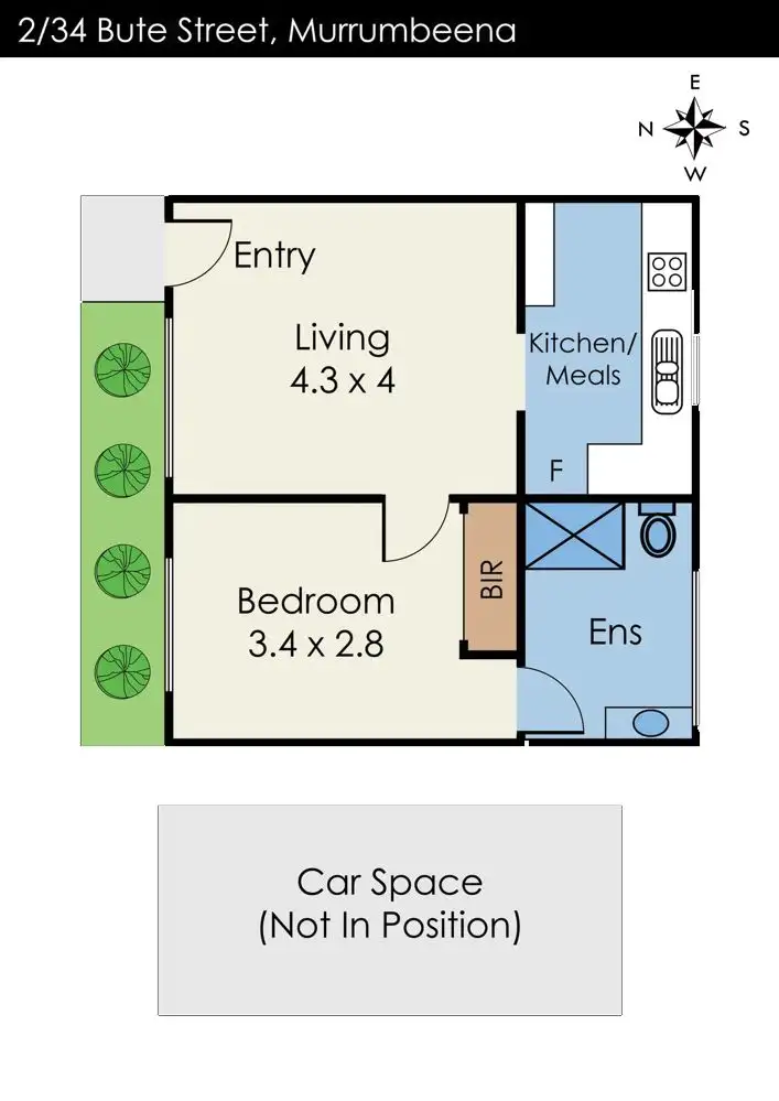 Floorplan of Homely apartment listing, 2/34 Bute Street, Murrumbeena VIC 3163