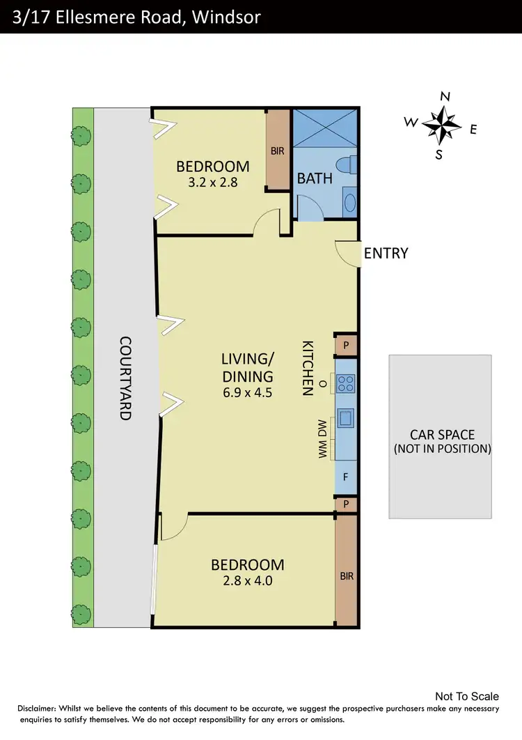 Floorplan of Homely apartment listing, 3/17 Ellesmere Road, Windsor VIC 3181