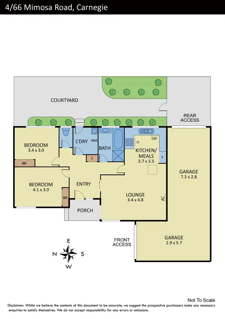 Floorplan of Homely unit listing, 4/66 Mimosa Road, Carnegie VIC 3163