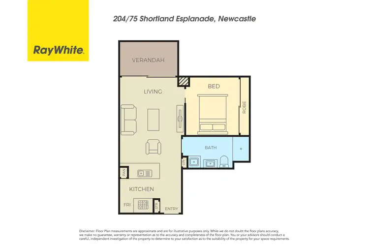 Floorplan of Homely apartment listing, 204/75 Shortland Esplanade, Newcastle NSW 2300