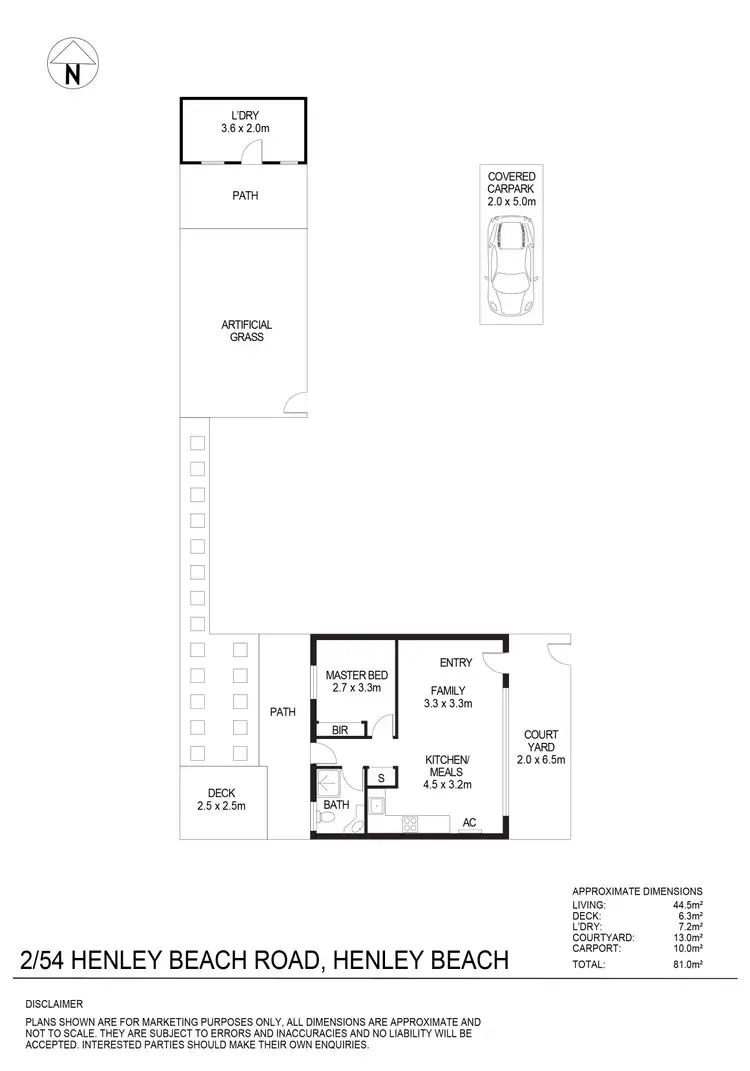 Floorplan of Homely townhouse listing, 2/54 Henley Beach Road, Henley Beach SA 5022