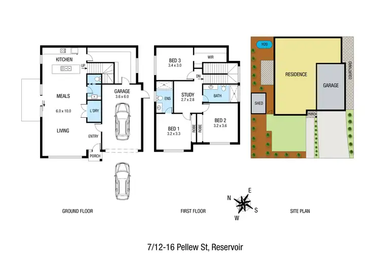 Floorplan of Homely townhouse listing, 7/12-16 Pellew Street, Reservoir VIC 3073