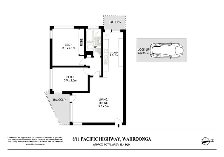 Floorplan of Homely apartment listing, 8/11 Pacific Highway, Wahroonga NSW 2076